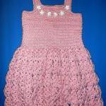 Pink Crochet Girls Dress