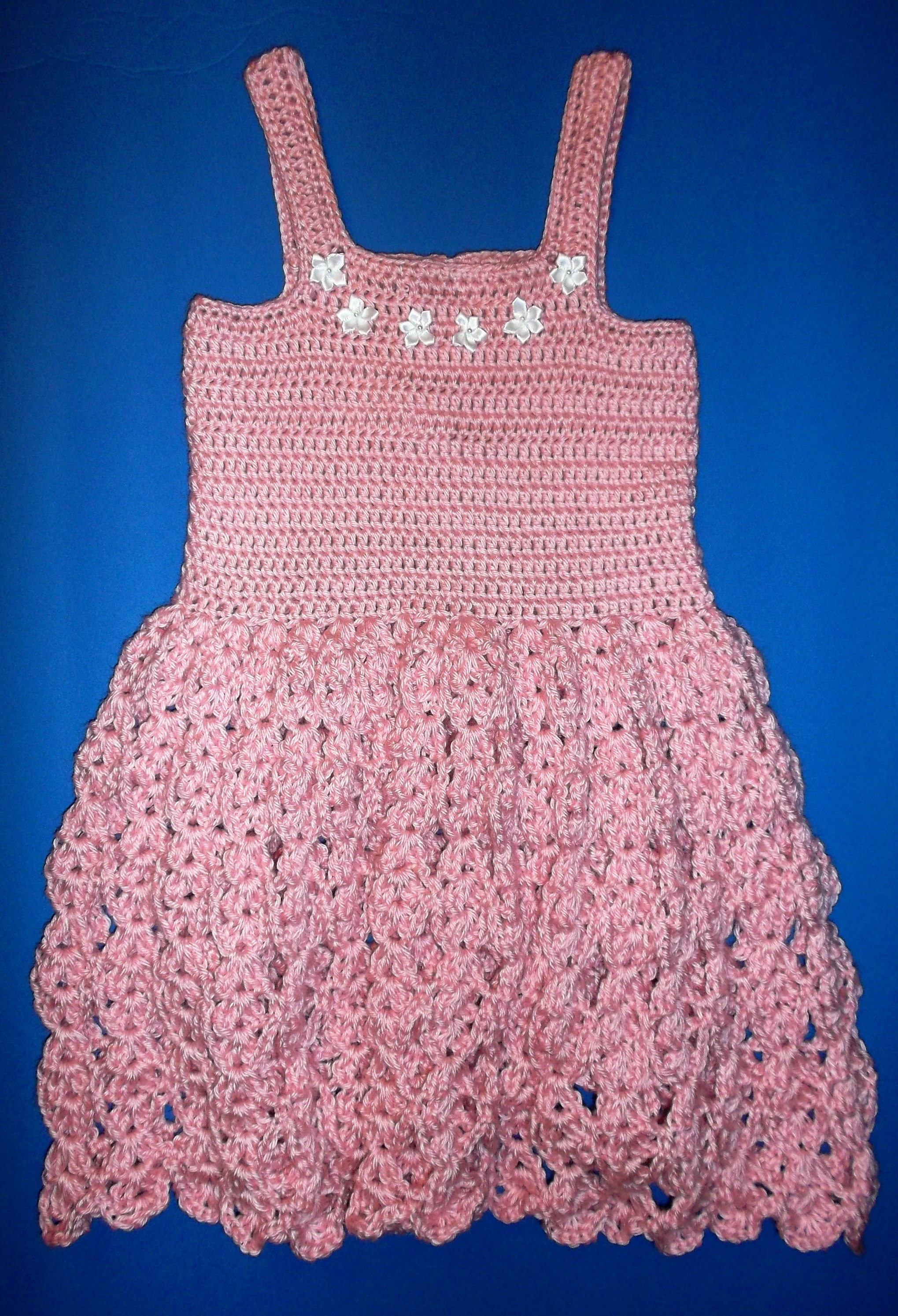 Pink Crochet Girls Dress on Luulla
